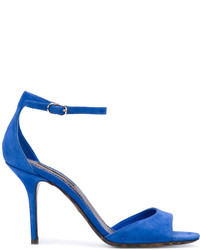 Sandales en cuir bleues Dolce & Gabbana