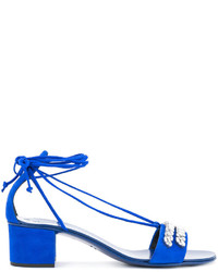 Sandales en cuir bleues Giuseppe Zanotti Design