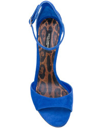 Sandales en cuir bleues Dolce & Gabbana