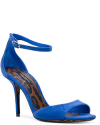 Sandales en cuir bleues Dolce & Gabbana