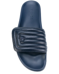 Sandales en cuir bleues Versace