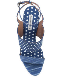 Sandales en cuir bleues Tabitha Simmons