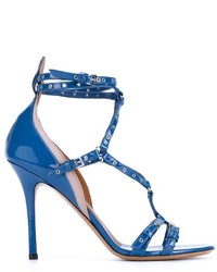 Sandales en cuir bleues Valentino