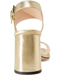 Sandales en cuir dorées Marc Jacobs