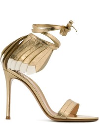 Sandales en cuir dorées Gianvito Rossi