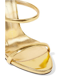 Sandales en cuir dorées Giuseppe Zanotti