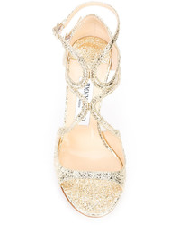 Sandales en cuir dorées Jimmy Choo