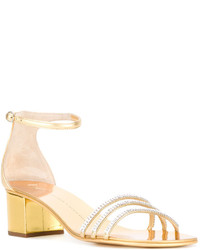 Sandales en cuir dorées Giuseppe Zanotti Design