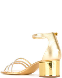 Sandales en cuir dorées Giuseppe Zanotti Design