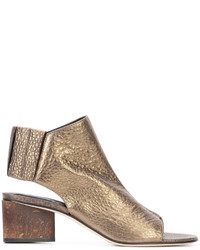 Sandales en cuir dorées Zero Maria Cornejo