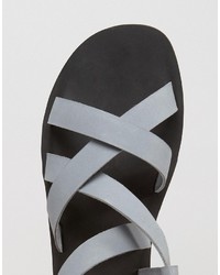 Sandales en cuir grises Asos