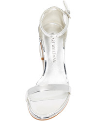 Sandales en cuir grises Stuart Weitzman