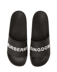 Sandales en cuir imprimées noires et blanches