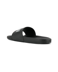 Sandales en cuir imprimées noires DSQUARED2