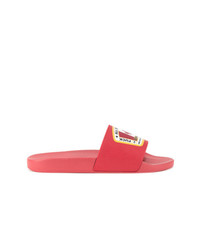 Sandales en cuir imprimées rouges DSQUARED2