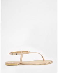 Sandales en cuir marron clair Asos