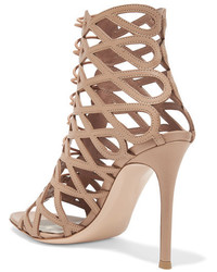 Sandales en cuir marron clair Gianvito Rossi