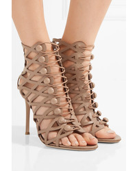 Sandales en cuir marron clair Gianvito Rossi