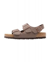 Sandales en cuir marron Birkenstock