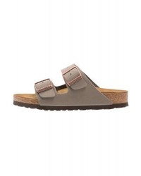 Sandales en cuir marron Birkenstock