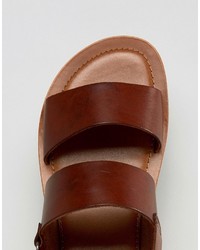 Sandales en cuir marron Zign Shoes