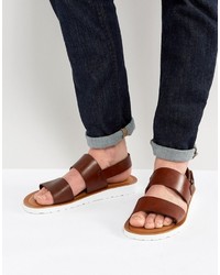 Sandales en cuir marron Zign Shoes