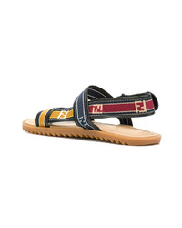 Sandales en cuir multicolores Fendi