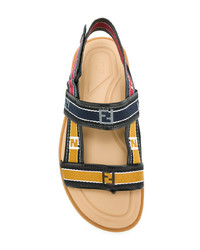 Sandales en cuir multicolores Fendi