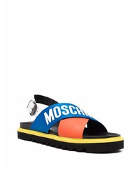 Sandales en cuir multicolores Moschino