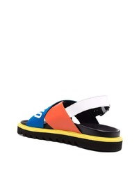 Sandales en cuir multicolores Moschino