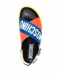 Sandales en cuir multicolores Moschino