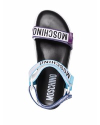 Sandales en cuir multicolores Moschino