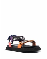 Sandales en cuir multicolores Moschino