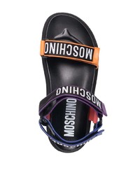 Sandales en cuir multicolores Moschino