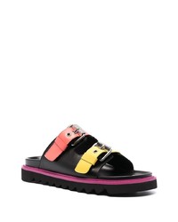 Sandales en cuir multicolores Moschino