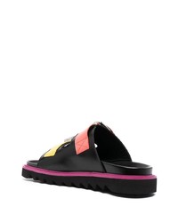 Sandales en cuir multicolores Moschino