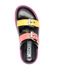 Sandales en cuir multicolores Moschino