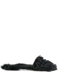 Sandales en cuir noires Alberta Ferretti