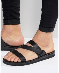 Sandales en cuir noires Aldo
