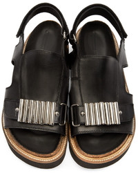 Sandales en cuir noires McQ