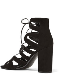 Sandales en cuir noires Saint Laurent