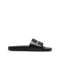 Sandales en cuir noires Balenciaga