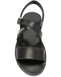 Sandales en cuir noires DSQUARED2