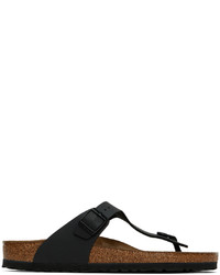 Sandales en cuir noires Birkenstock