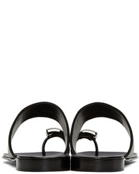 Sandales en cuir noires Giuseppe Zanotti