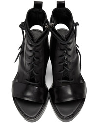 Sandales en cuir noires Ann Demeulemeester