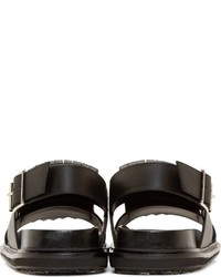 Sandales en cuir noires Marni