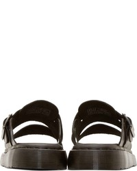 Sandales en cuir noires Dr. Martens