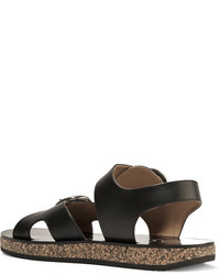 Sandales en cuir noires Joseph