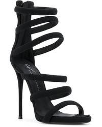 Sandales en cuir noires Giuseppe Zanotti Design